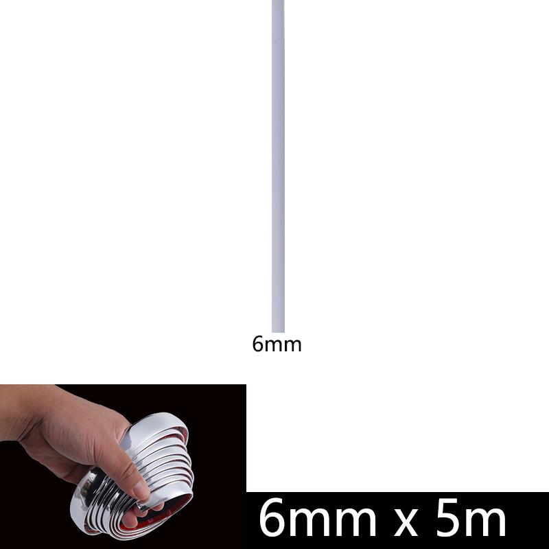 3M/5M Chrome Moulding Trim Car Door Protector Stickers Strip Bumper Grill Car Anti-Collision Tape Door Edge Guard Plate