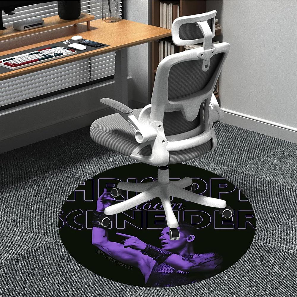 

1PC Rammstein Office Round Rug, Non-slip, Soft and Durable Office Rug for Interior Decoration, Perfect for Office yy250915047 80cm by 80cm