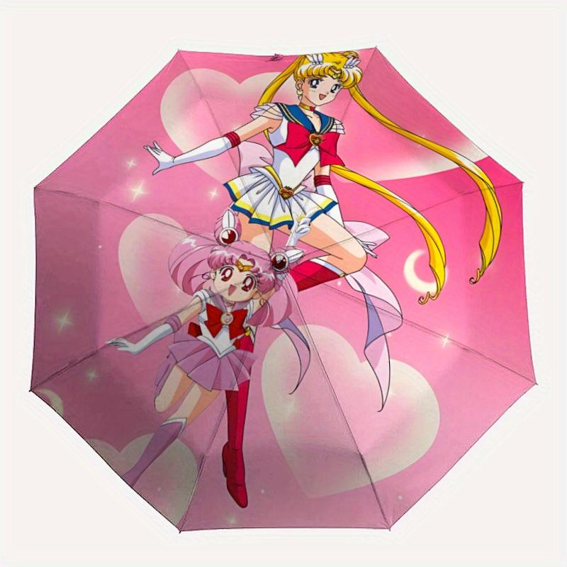 

1pc Sailor Moon Automatic Umbrella 8-Bone Design Compact Gear for Outdoor Travel, Perfect Gift for Friends yy250821102
