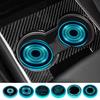 Car Cup Holder Mat USB Car Cup Coaster with LED Light Intelligent Sensor Vehicle Cup Holder Insert Coaster with Colors Changing