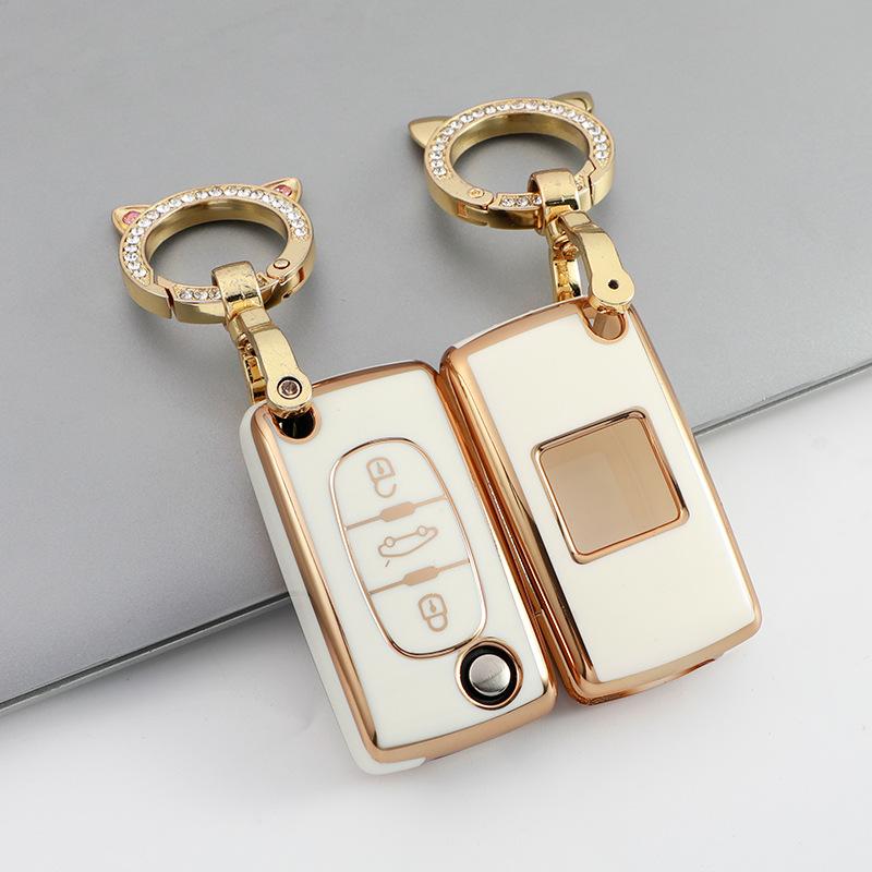 Placare TPU 2 3 butoane Carcasa pentru chei de la distanță pentru Peugeot 107 207 307 307S 308 407 607 pentru Citroen C2 C3 C4 C5 C6 C8