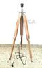 Nautical Teak Wooden Tripod Handmade Shade Lamp Adjustable Tripod Stand Bedroom