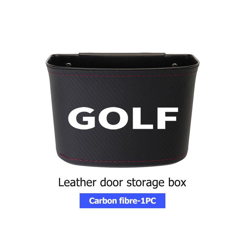 W164Leather Car Door Storage Box Phone Pocket Hanging Organizer For Volkswagen Golf 4 5 6 Tiguan Polo Scirocco Jetta CC