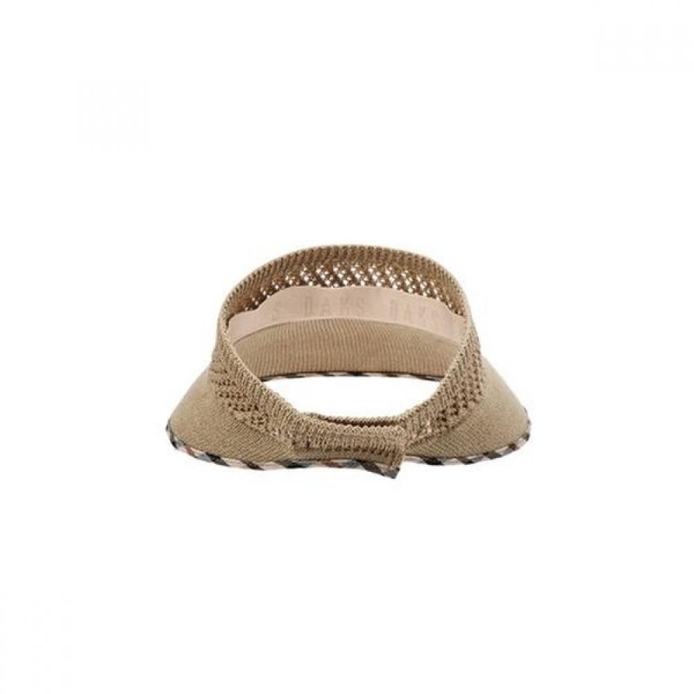 Daks Packable Linen Blend Beige Check Line Sun Cap Dbhe4e108i2