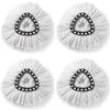 High Quality 4 Pack Replacement Mop Head Microfiber Mop Standard Size Strong Cleaning Power for O-Cedar Easy Cleaning Spin Mop