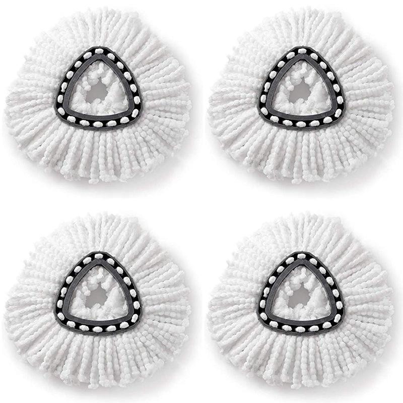 High Quality 4 Pack Replacement Mop Head Microfiber Mop Standard Size Strong Cleaning Power for O-Cedar Easy Cleaning Spin Mop
