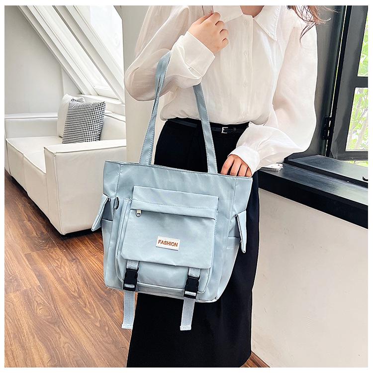 Large Capacity Soft Girl Shoulder Bag: Student Handbag for School, Tutoring, Commute