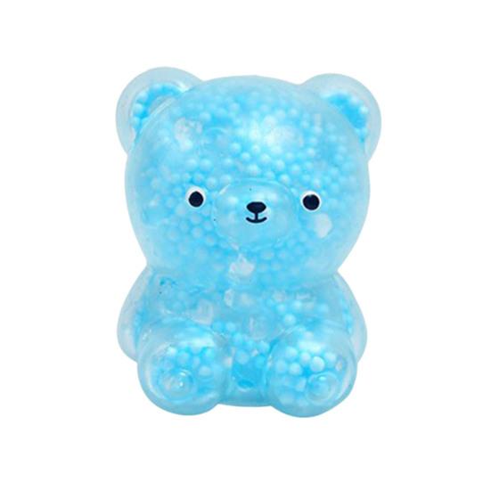 Glitter Bear Squeeze Toy Stress Relief Foam Bead Filled Bear Sensory Toy Anxiety