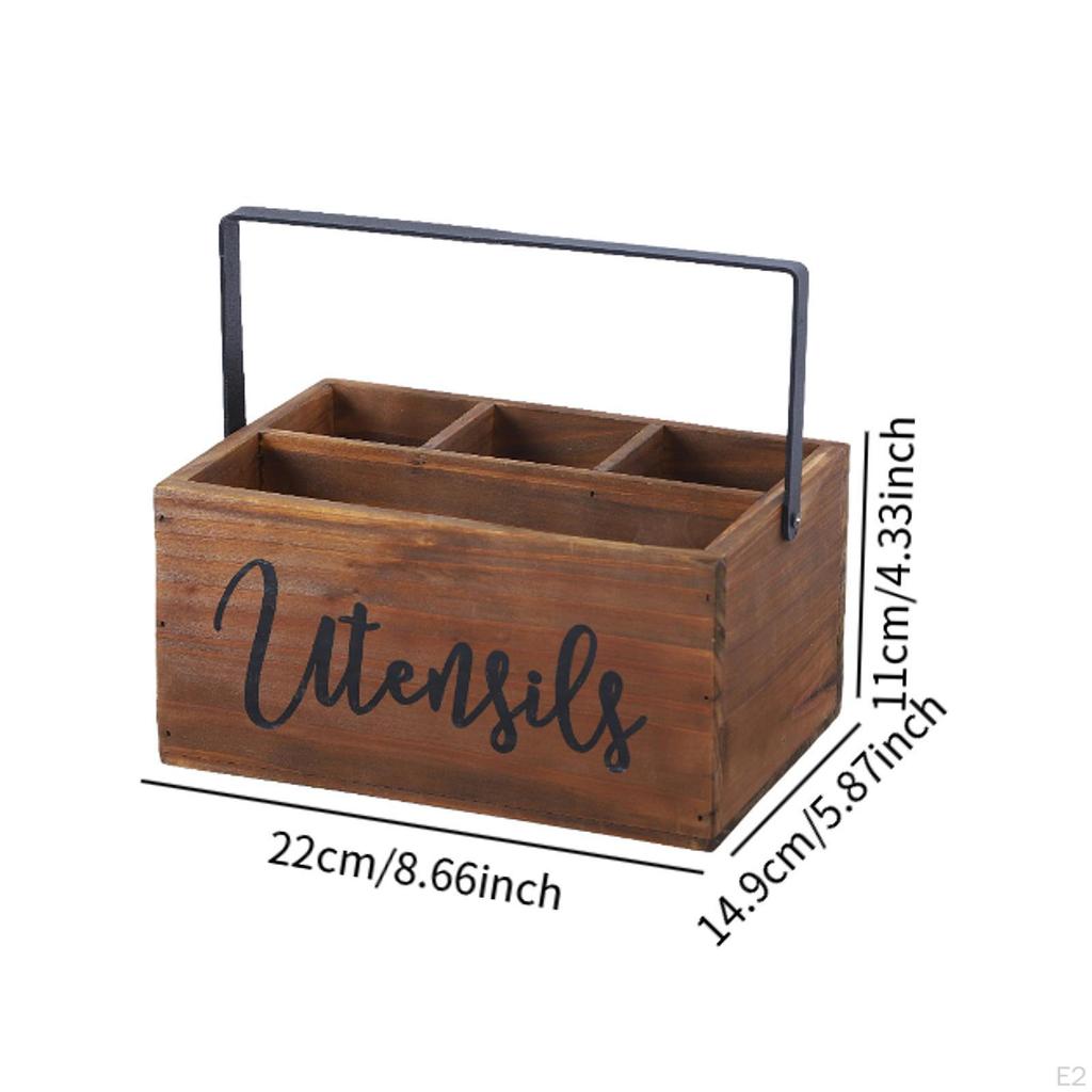 Countertop Holder for Kitchen Utensils with Compartments Forks And Spoons