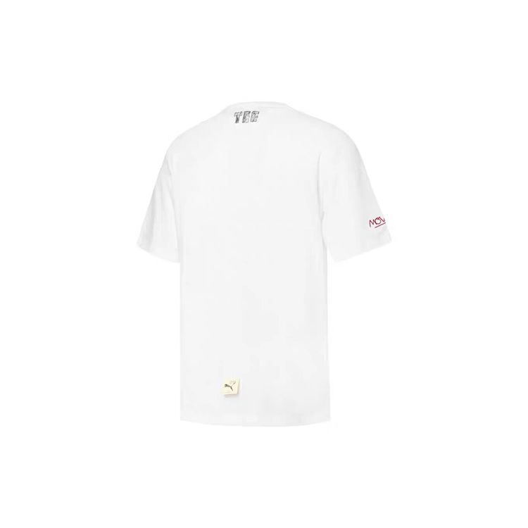 Puma Michael Lau X  Cartoon Print Casual Sport Round Neck Short Sleeve Drop Shoulder T-Shirt Men White 531320-02