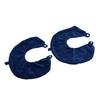 2pcs Navy Blue U Shaped Pillow Cover Travel Replacement Cover Soft Zippered Neck Pillow Case