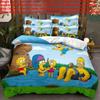 Pattern Simpsons The Digital Print Duvet Cover Pillowcase Set Bedding Bedroom