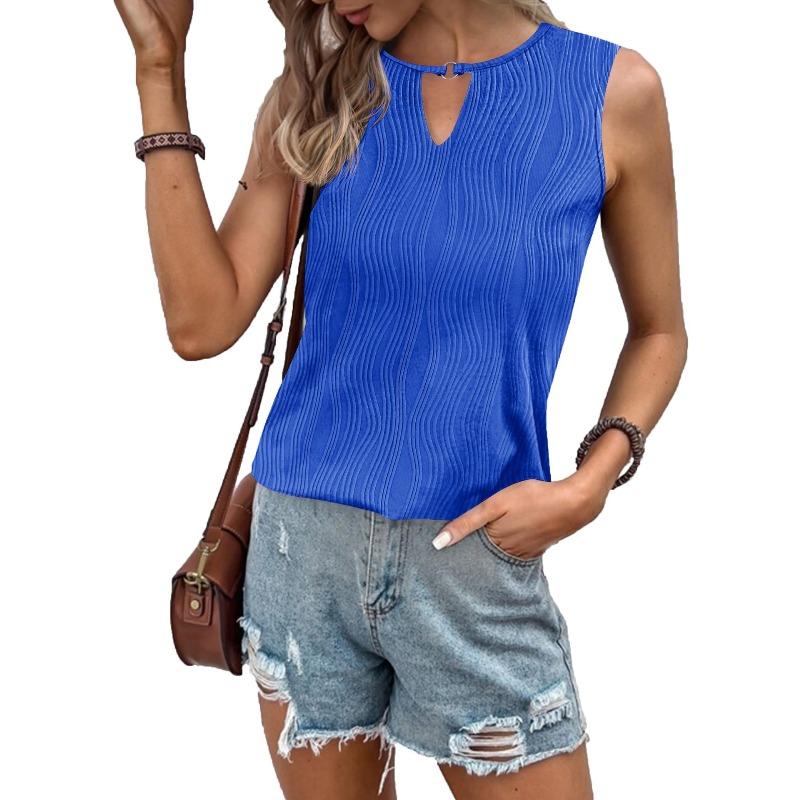 JPNTKY Women's Fashion Casual V-Neck Sleeveless Blouses & Shirts