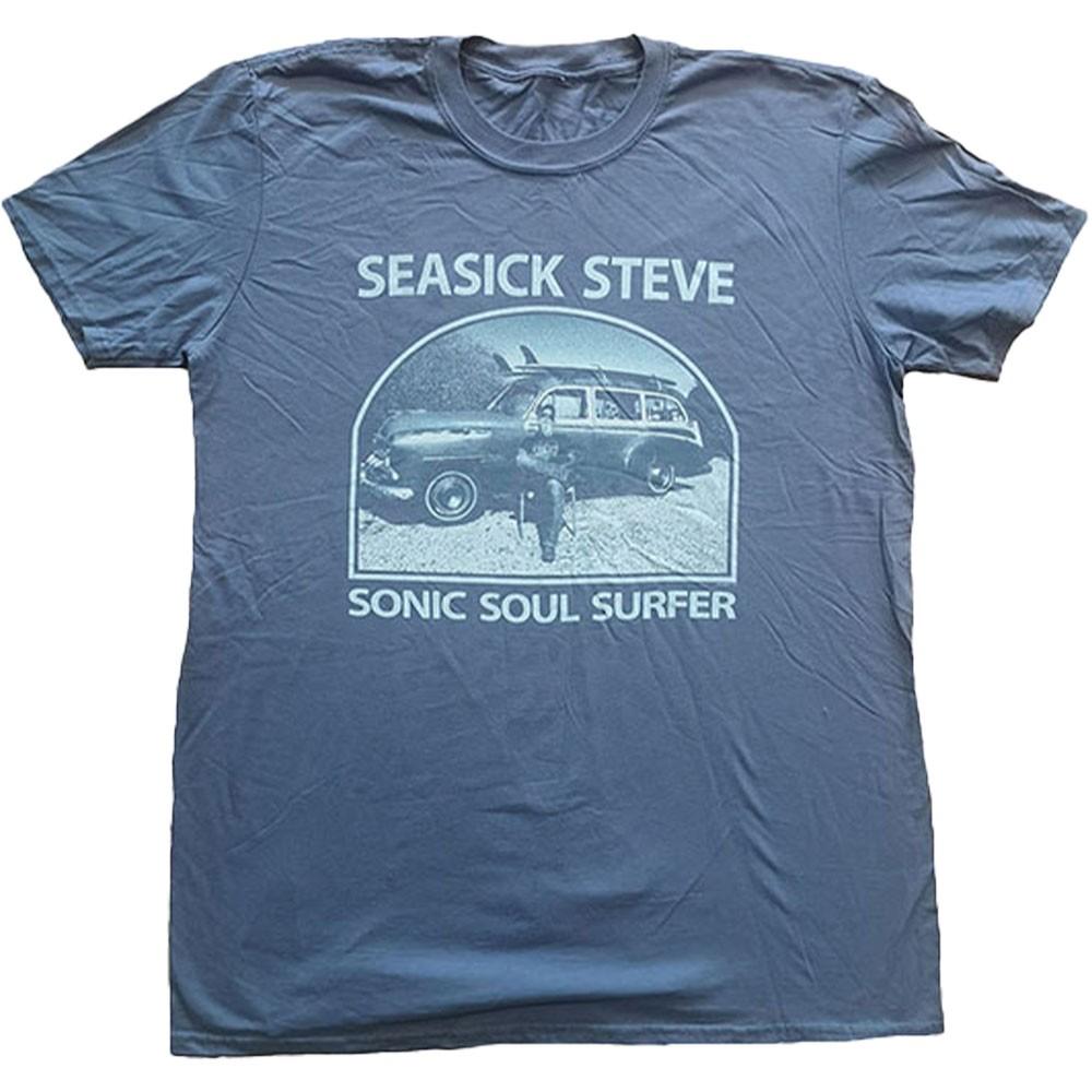 Men's Seasick Steve Sonic Soul Surfer T-shirt Small Blue