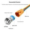 16mm Metal LED Ring Push Button Switch with Self-Reset