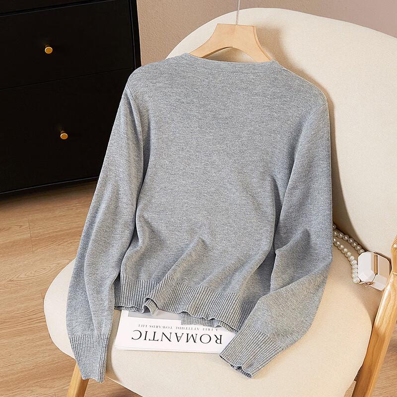 Women's Striped Wool Blend Knit Cardigan