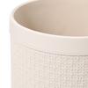 Francfranc Embossed Dustbin, Medium, Ivory, Stylish, Perfect for New Homes and Moving