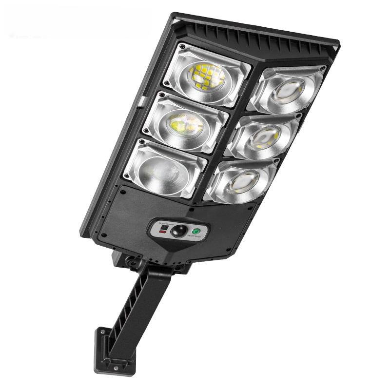 Zweireihige Solar-LED-Straßenleuchte für den Außenbereich mit Bewegungsmelder