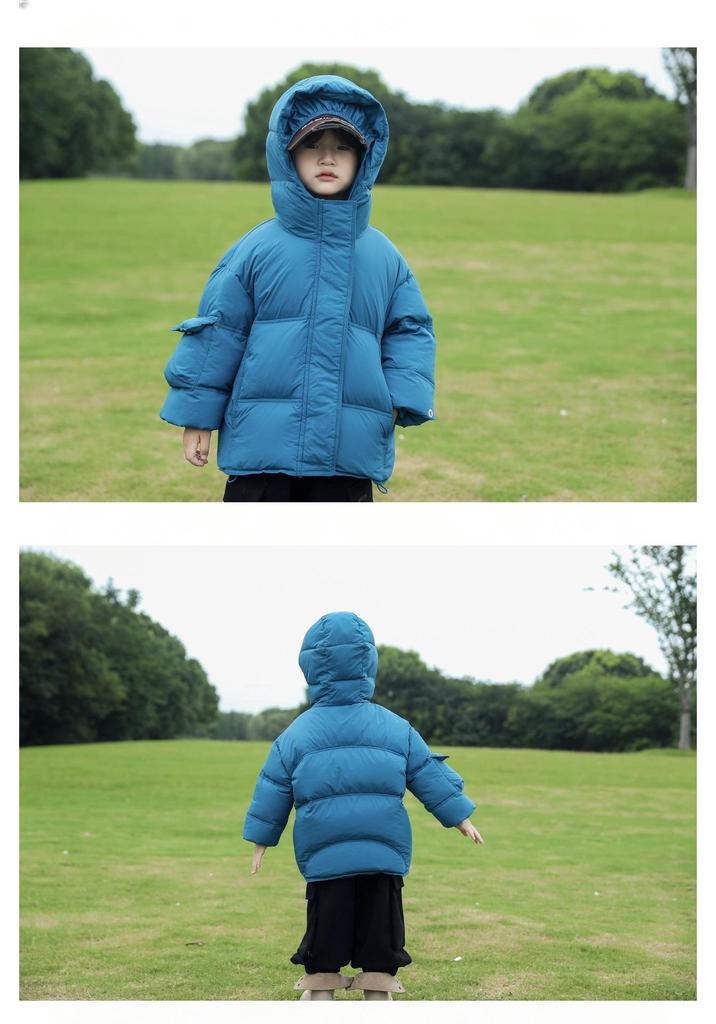 2026 Autumn/Winter Hooded Toddler Down Jacket - Three-Proof, Heat-Storing, Warm Coat for Babies