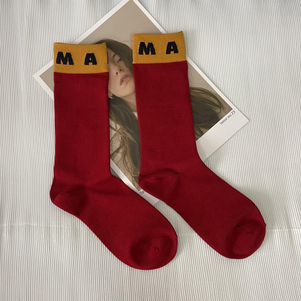 

Осень и Зима, Носки-трубы с надписью, Спортивные носки, В сочетании с носками для скейтборда 35-40 красный