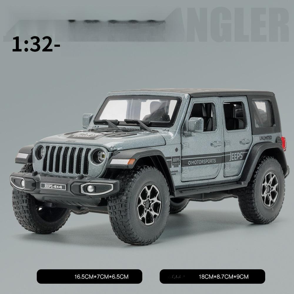 1:32 Jeep Wrangler Rubicon Off-road Car Alloy Model Car Toy Diecasts Metal Casting Sound and Light Car Toys For Children Vehicle