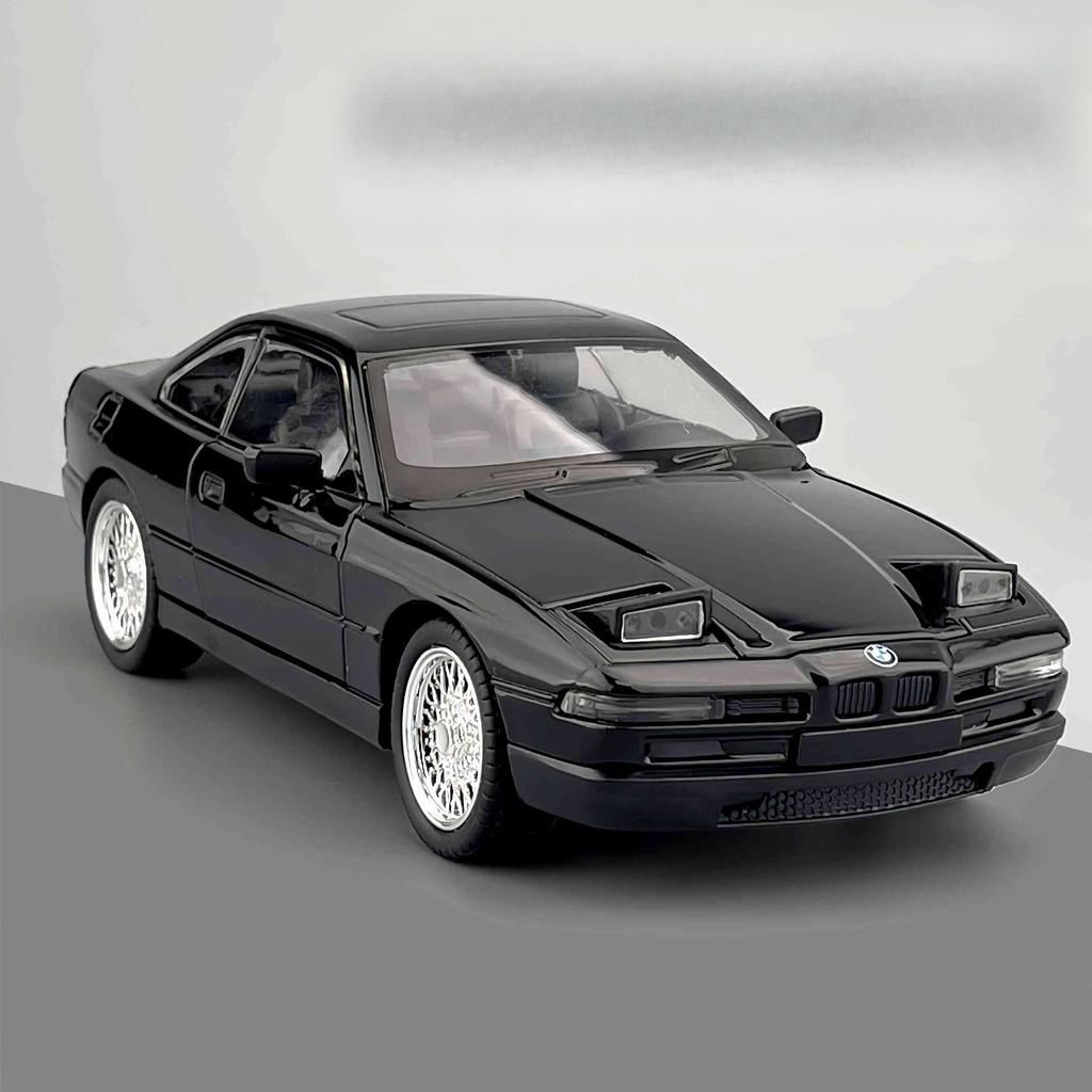 ENN 1:24 Csl850 Simulation Alloy Sports Car Model Sound and Light Pull Back Retro Car Model