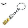 Wishing Bottle Pendant Dried Flower Glass Keychain, Mini with Keychain Keyring, Nature Inspired Charm for Backpacks Bags Purses Aesthetic