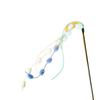 Cat Teaser Wand Toy with Plush Pom Pom Balls Interactive Play Stick for Pet Entertainment and Exercise