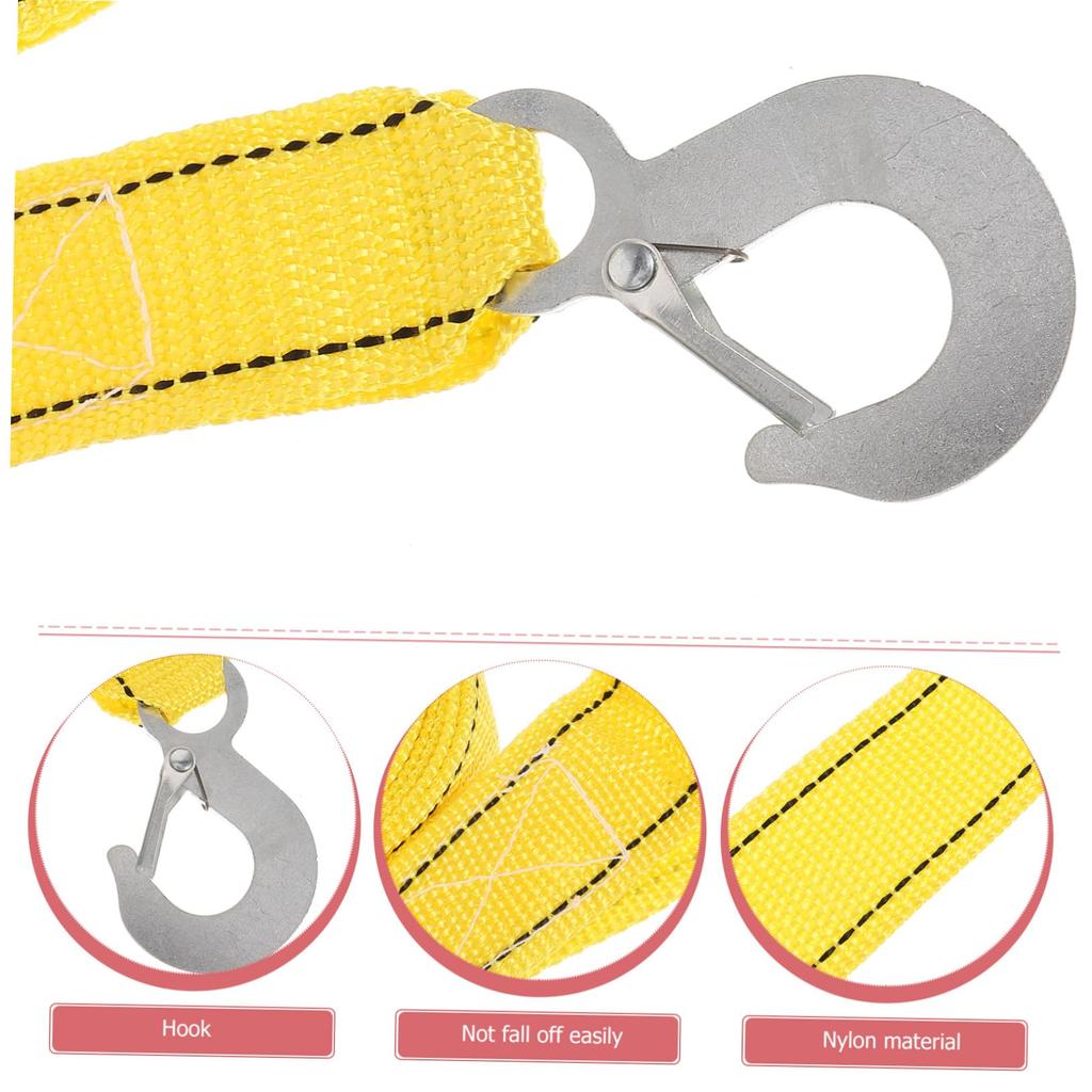 Parliky Car Tow Rope Tow Chain with Hook, Short Ratchet Stst, Emergency Tow St,