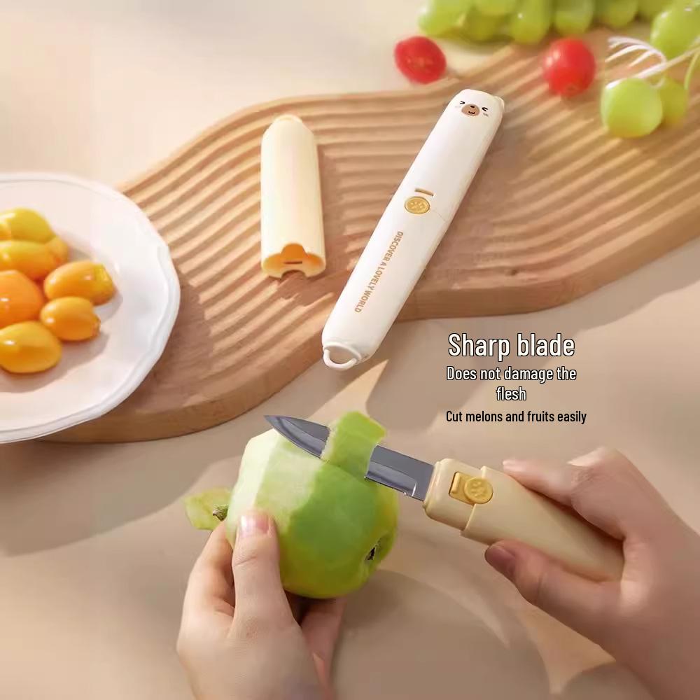 Portable Two-in-One Folding Fruit Knife & Peeler for Dorms, Students, and Home Use