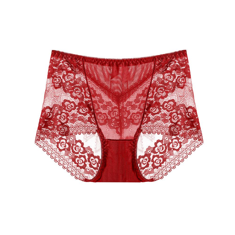 Sexy Underwear for Women Breathable Comfortable Panties Fashionable Mid Waist No Trace Briefs Female Knickers Lace Underpant