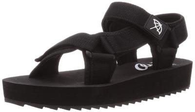 AN5401 All Black Size Cm Women's Sandals, (19), 22.0