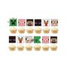 Minecraft Mosaic Pixel Theme Party Flags & Cake Toppers