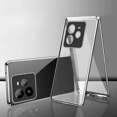 Do Realme NEO 7 GT7 Pro Magnetyczne Etui Adsorpcyjne Do Realme NEO7 Metalowy Bumper Dwustronne Twarde Szkło Hartowane Obudowa Telefonu