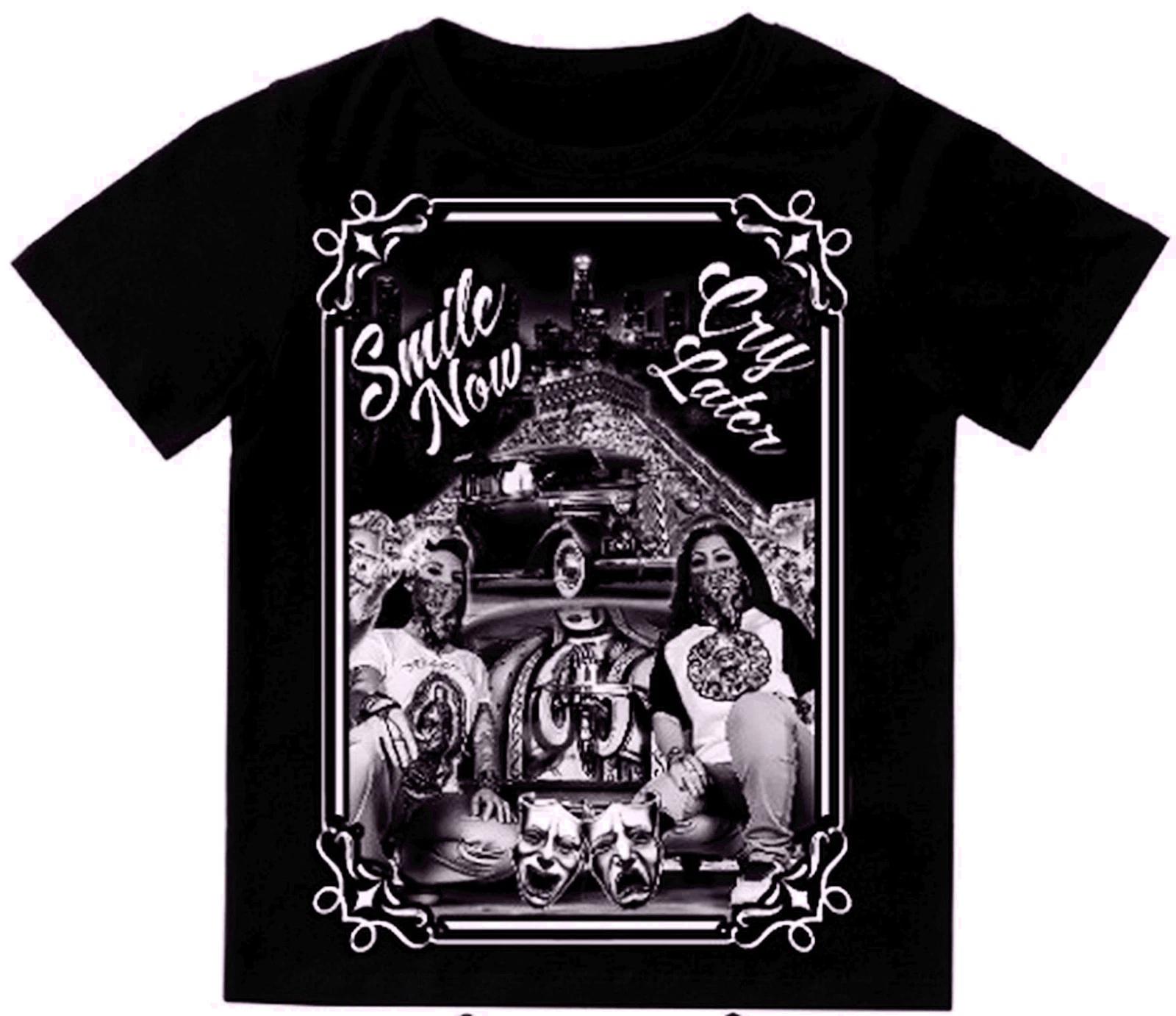 Smile Now Cry Later Mens T-Shirt Print On Shaka Wear Heavyweight Tee XS