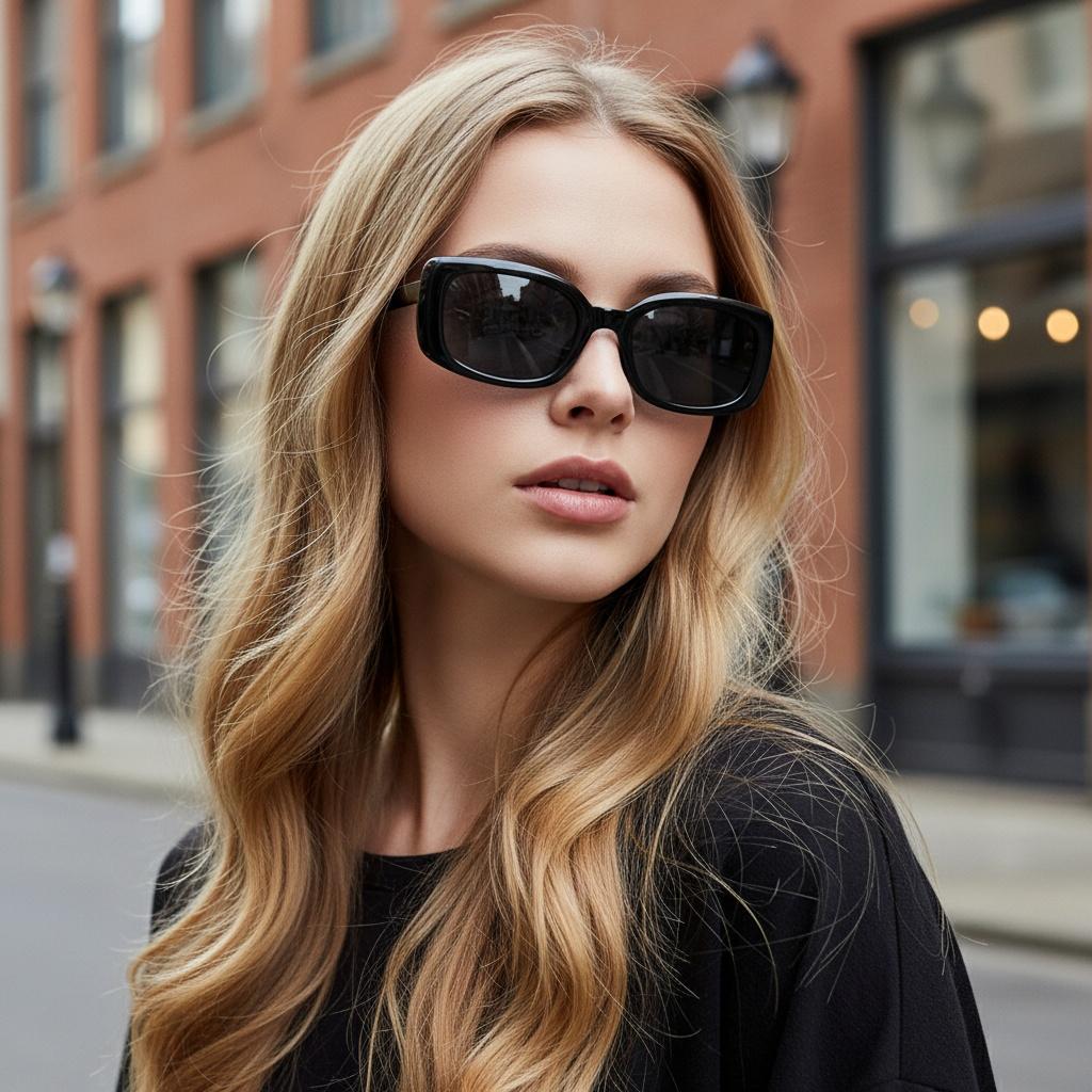 New Style Personalized Square Frame Sunglasses,Uv-protective Sun Glasses Fashionable And Versatile Street Style Sunglasses,5236