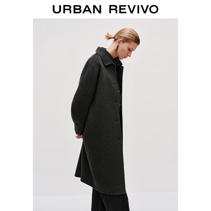 UR Women's Winter Elegant Wool Blend Oversized Long Coat