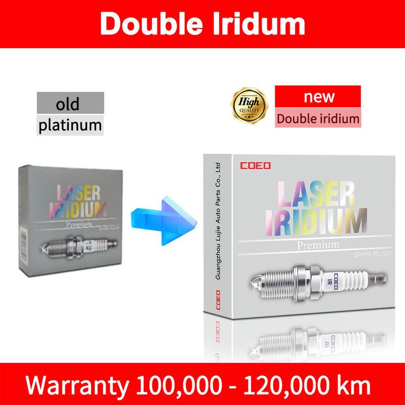 Daul Iridium Spark Plug For  2272;6418/BKR6EIX For VOLKSWAGEN POLO JETTA PASSAT CADDY BORA SUZUKI SWIFT RENAULT MEGANE LAGUNA