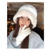 Women S Plush Earmuff Knit Hat Autumn Winter Warm Loose Fit Cold Hat