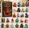Cute Dragon Gift Sets Advent Calendar 2026, 24 Day Bookish Christmas Countdown with Holiday Box Gifts Mini Acrylic Dragons, Fantasy Book Lover