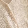 V-neck Long Sleeve Thin Knitted Cardigans Women Spring Summer Hollow Out Sun Protection Clothing Shirt Slim Single Breasted Tops