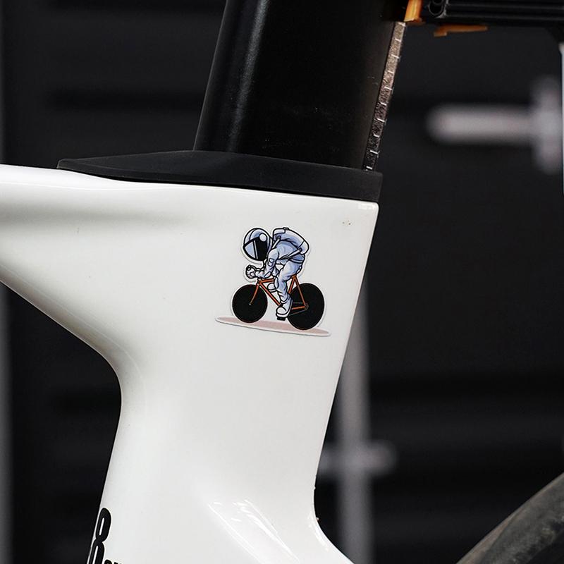 Waterproof Astronaut Bike Frame Stickers DIY Decorative Decals For Road Bicycle Top Tube Cycling Body Protection Adhesive Labels
