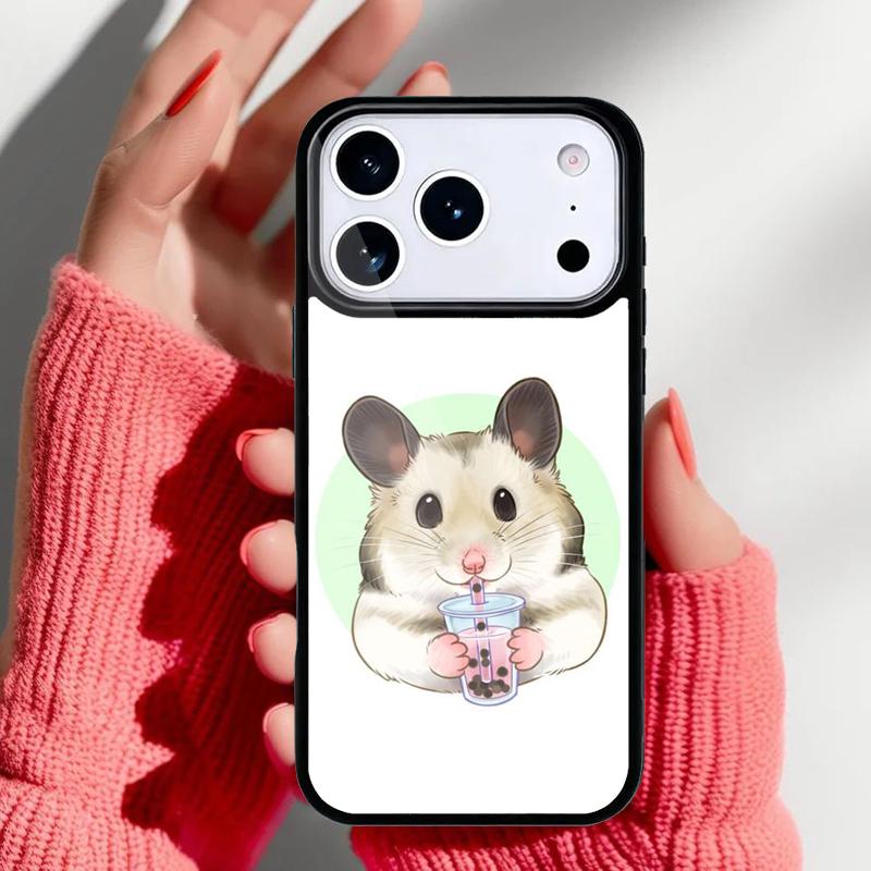 Rabbit Mouse Hamster Phone Case for iPhone 17 Air 16e 15 14 13 Pro Max Back Cover for 12 11 Pro Coque