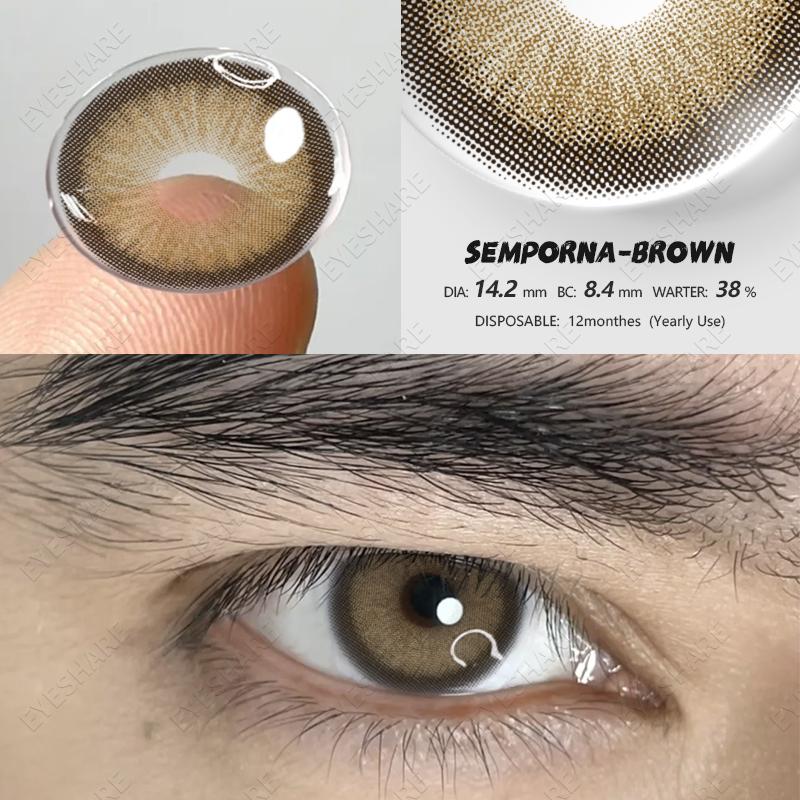 Eyeshare 1 Pair of Brand New Fashion Colored Contact Lenses Blue Glasses Lenses Green Beauty Lenses Brown Glasses Lenses Color Makeup Purple Lenses