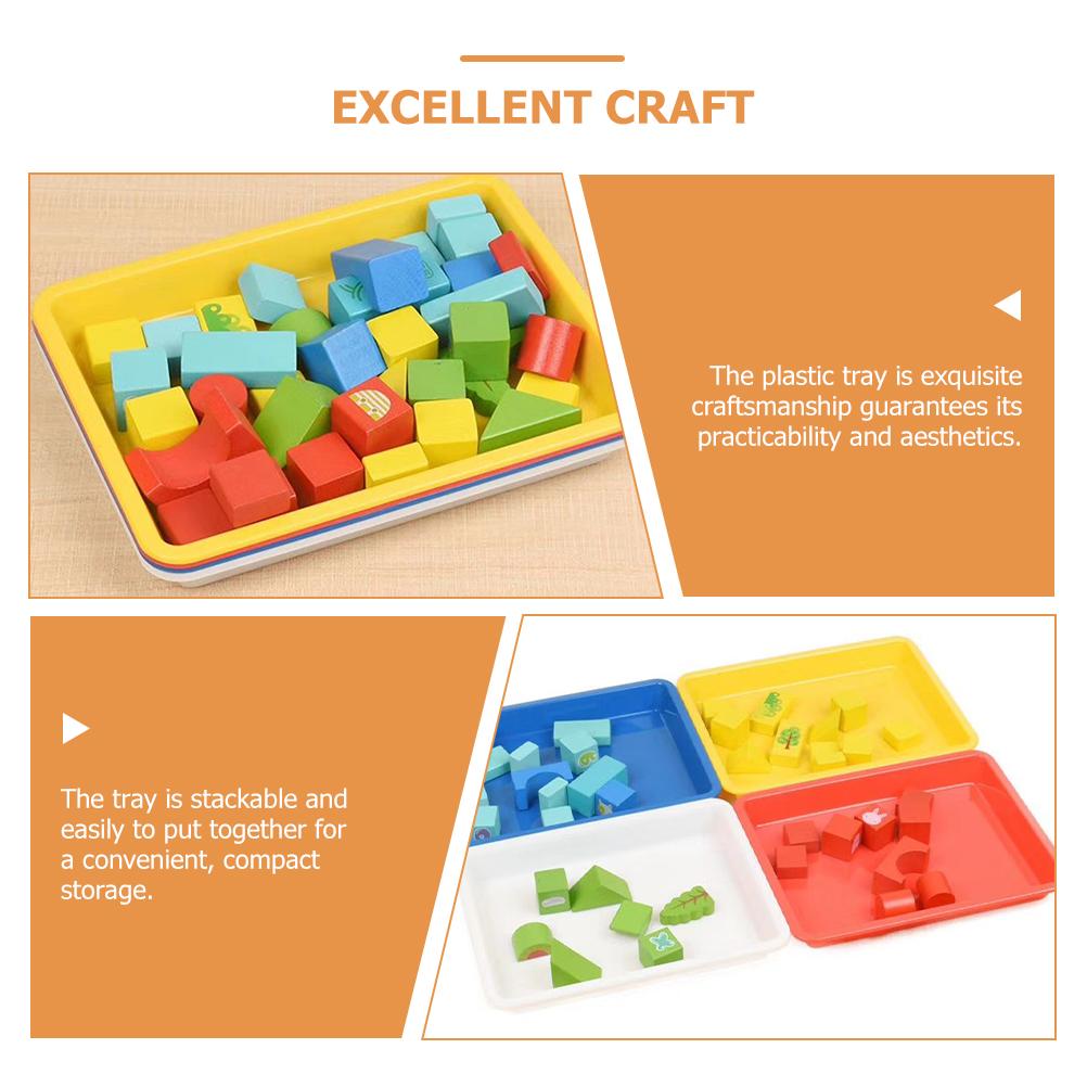 5 bucăți tăvi pentru servirea meșteșugurilor, mărgele, blocuri de plastic, organizator tăvi, proiecte DIY, copii