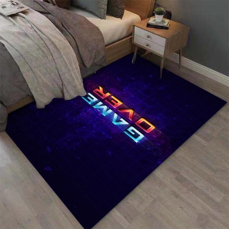 Cartoon Gamer Spiel Gamepad Bereichsteppich Teppich für Wohnzimmer Kinderzimmer Sofa Küche Fußmatte Dekor Kind Rutschfeste Bodenmatte