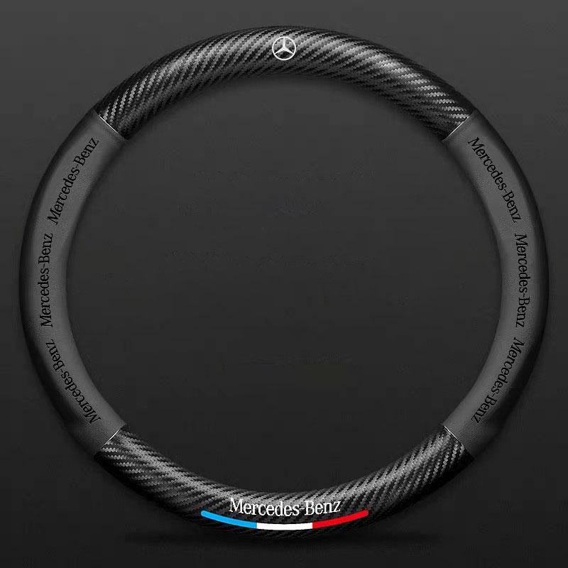 CRV1 Car Steering Wheel Cover Anti Slip Protection Cover For Mercedes Benz W203 W204 W205 W206 W212 CLK GLA B C E S Class Accessories
