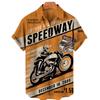 Hawaiian Colorful Sci-Fi Space War Elements Printing Breast Pocket Short Sleeve Shirt  Loose Versatile Casual Sports Summer Men