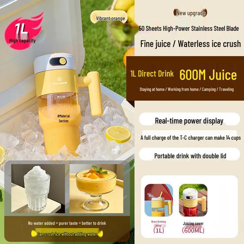 Compact Wireless Mini Electric Pumpkin Fruit Juicer - Portable Multifunctional Juicing Cup
