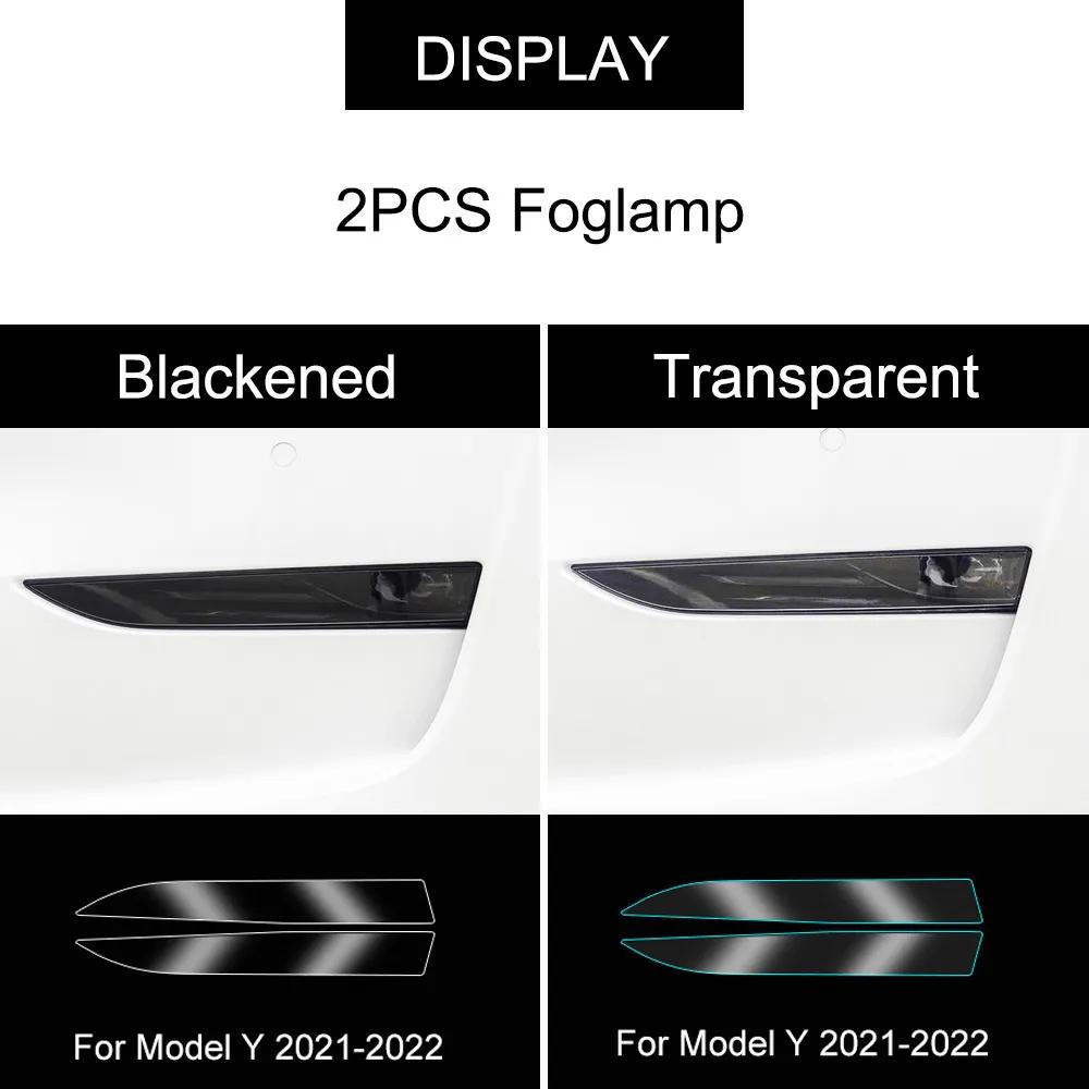 For Tesla Model 3 Y 2017-2023 PPF Blackened Headlight Taillight Foglight Protective Film Modification Black Color Changing Films